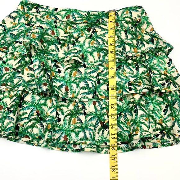 Farm Rio Mini Toucans Layered Mini Skirt Size Medium - Picture 13 of 14
